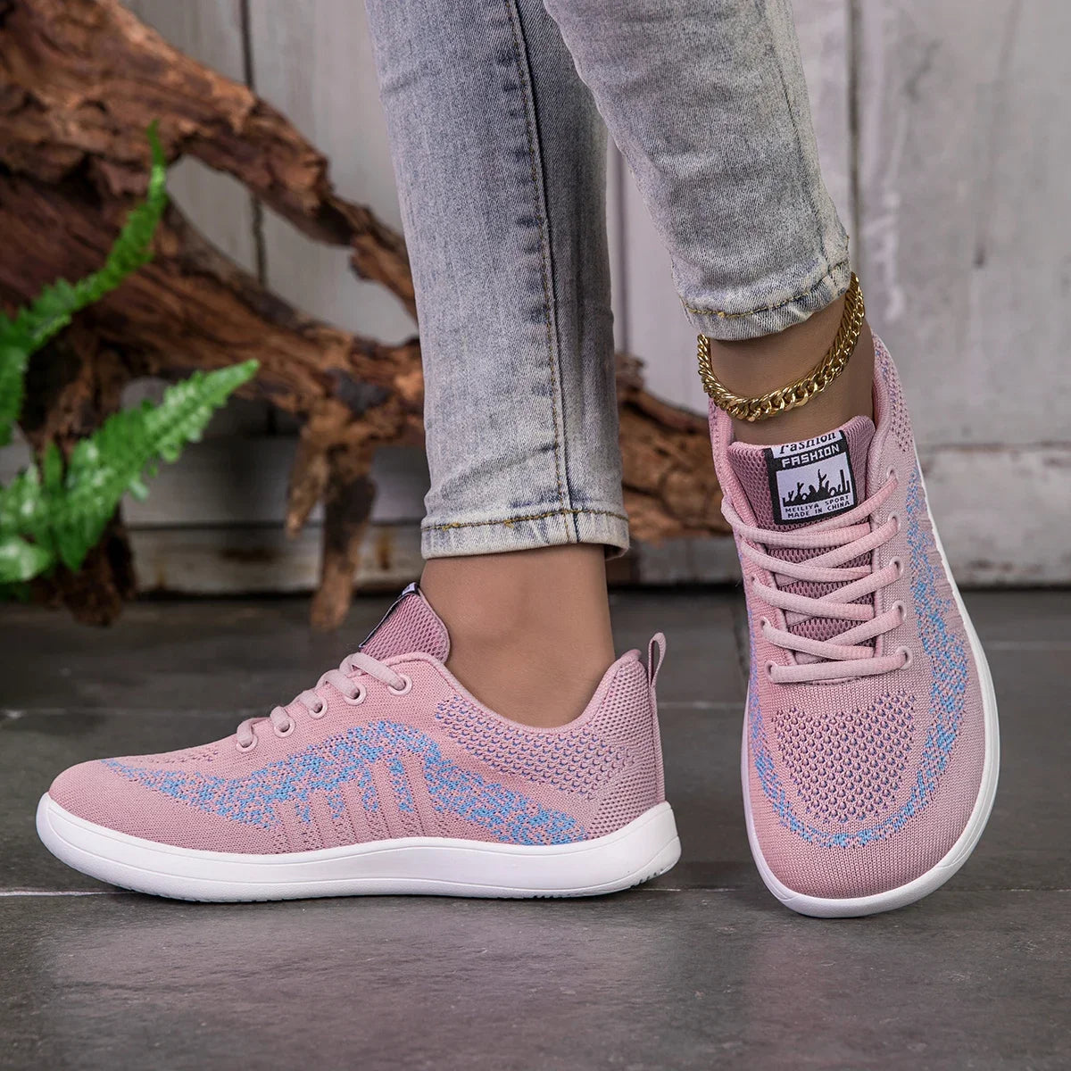 Sneakers Shoes For Woman Wide Barefoot Breathable Lace Up Flats Light Fashion Casual Outdoor Walking Loafers Women Shoes New
