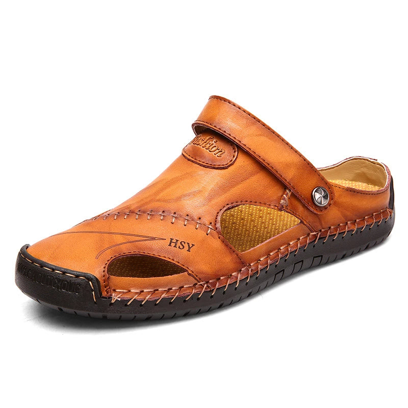 Sandals Men's Summer Style Student Open Toe Casual Versatile Magic Post Ultra Light And Soft Non-Slip Beach Shoes Fashionable