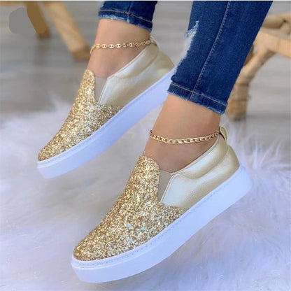 Glitter Moccasin Loafers
