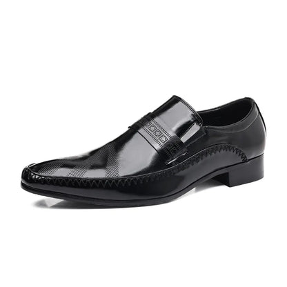 Fotwear Men Dress Shoes Black Leather Wedding Mens Shoes Slip On Office Men Loafers Plus Size Italian Designer Formal Shoes Male