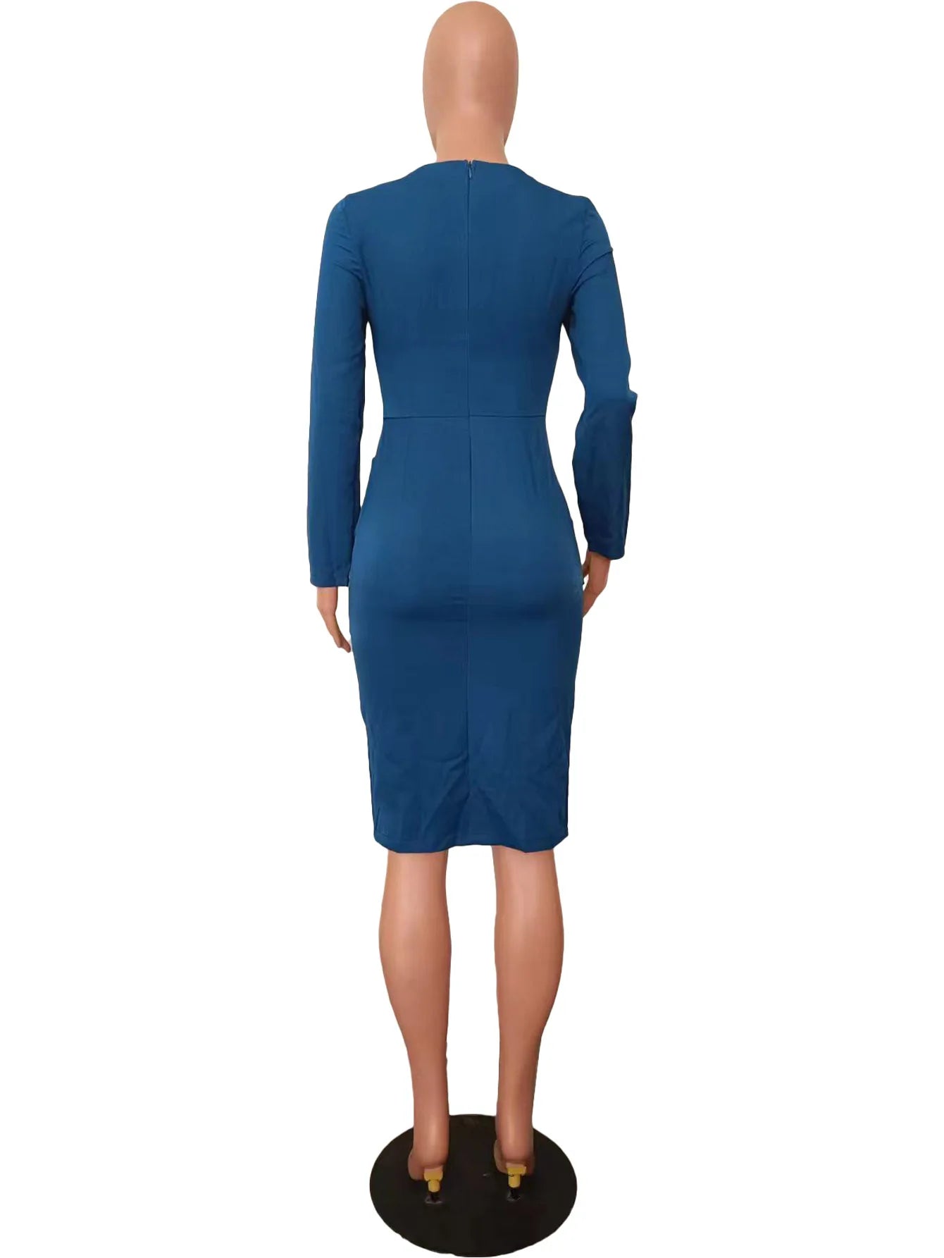 African Bodycon Dresses for Women Autumn Elegant African Long Sleeve O-neck Polyester Knee-length Dress Dashiki African Clothing