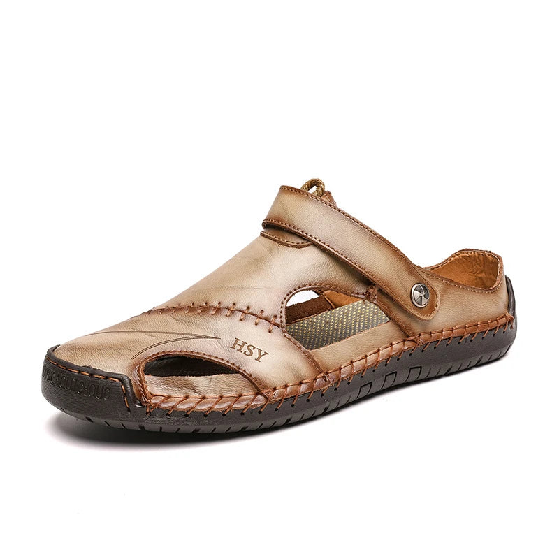 Sandals Men's Summer Style Student Open Toe Casual Versatile Magic Post Ultra Light And Soft Non-Slip Beach Shoes Fashionable