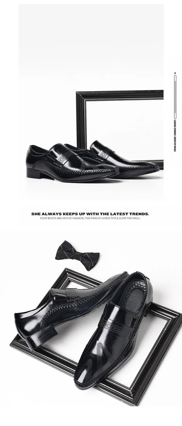 Fotwear Men Dress Shoes Black Leather Wedding Mens Shoes Slip On Office Men Loafers Plus Size Italian Designer Formal Shoes Male