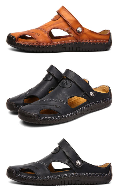 Sandals Men's Summer Style Student Open Toe Casual Versatile Magic Post Ultra Light And Soft Non-Slip Beach Shoes Fashionable