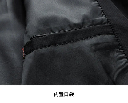 Men High Quality Fashion Business Spring Autumn Stand Collar fashion Jacket Coats Simple Solid Jackets Cloting Casual Jacket