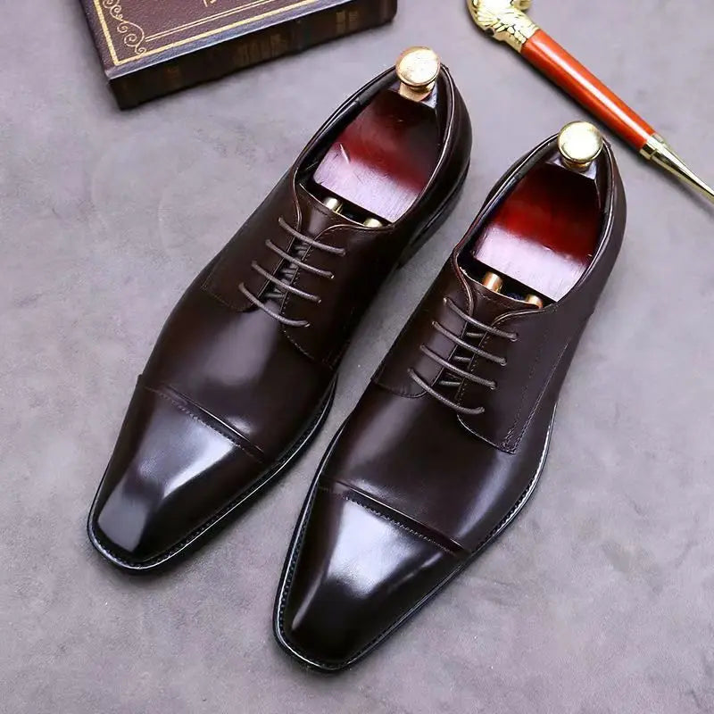 Fashion Business Dress Men Shoes Formal Slip On Dress Shoes Mens Oxfords Footwear High Quality Leather Shoes For Men Loafers