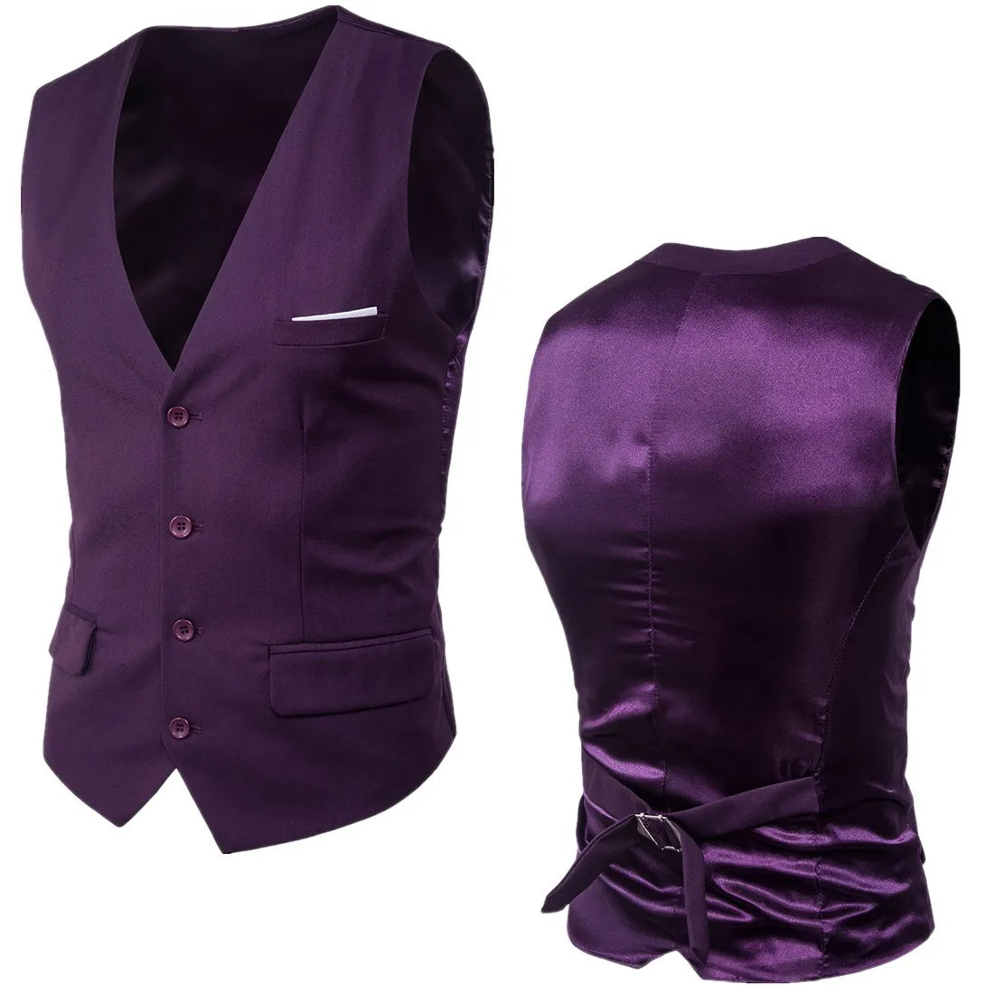 Vests Men Suits Coats Sleeveless Vest Coat Solid V Neck Single Breasted Blazer Slim Fit Casual Regular Splice Autumn 2024