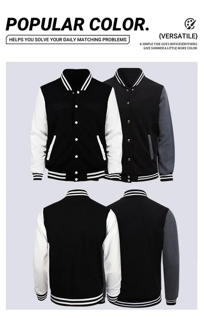 New York Land Of Dreams Capital Of Liberly Baseball Jersey Men Retro Soft Coat Trendy American Jackets Autumn Fleece Men Top