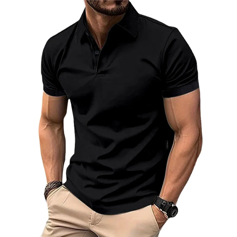 Solid Color Polo Shirt