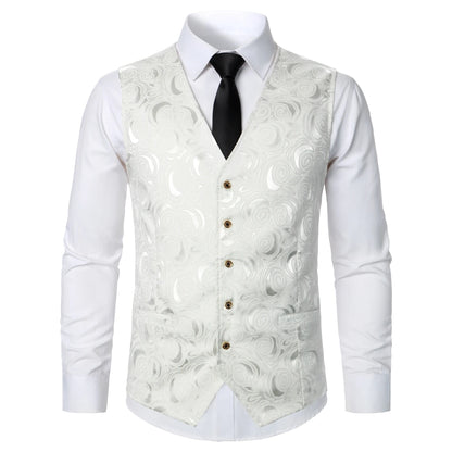 Men Suit Vest Coat Stripe Fabric Open Button Design Classic Design Causal  Business Fashion Slim Fit Men Suit