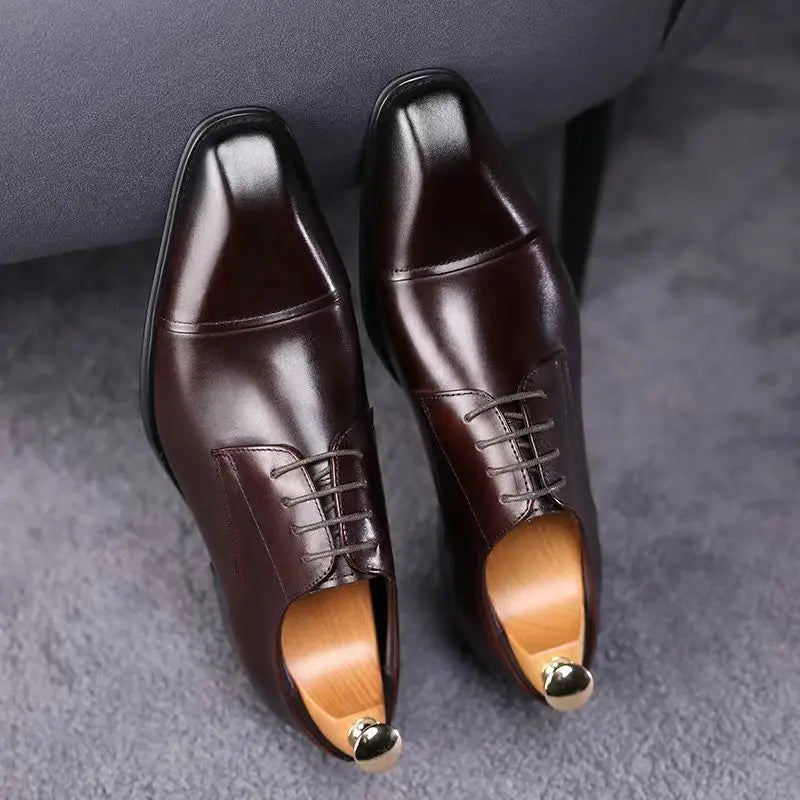 Fashion Business Dress Men Shoes Formal Slip On Dress Shoes Mens Oxfords Footwear High Quality Leather Shoes For Men Loafers