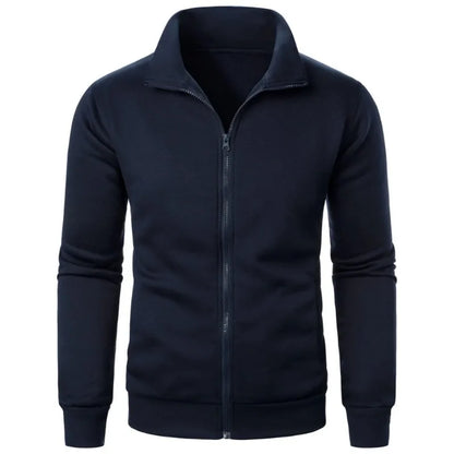 Autumn Men's Long Sleeve Zipper Jacket Coats Solid Color Warm Sweatshirts Casual Baseball Jacket Outdoor Streetwear