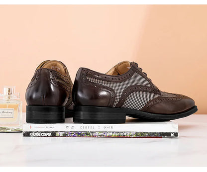 Leather Brogues Men Big Size Fashion Wedding Party Men Dress Shoes Italian Designer Male Drivng Formal Shoes Lace Up Men Oxfords