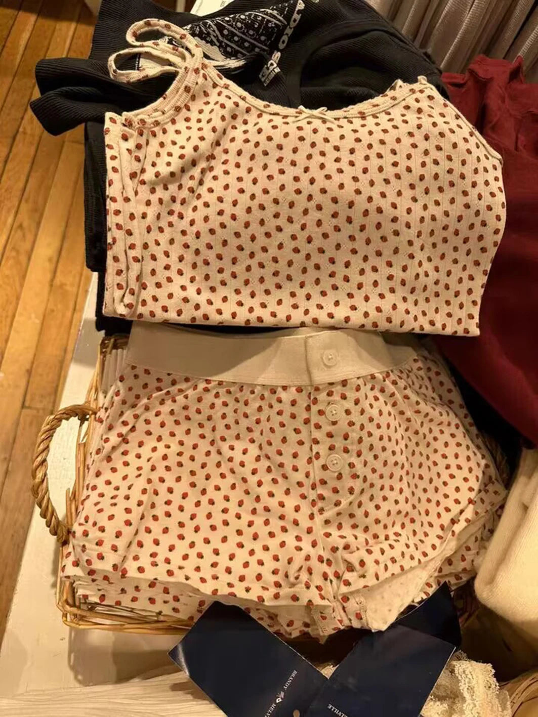 Strawberry Print Tank & Shorts Set