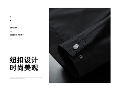 Men High Quality Fashion Business Spring Autumn Stand Collar fashion Jacket Coats Simple Solid Jackets Cloting Casual Jacket