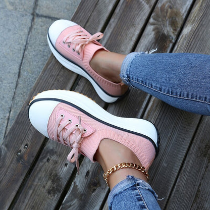 Summer Knit Slip-On Sneakers