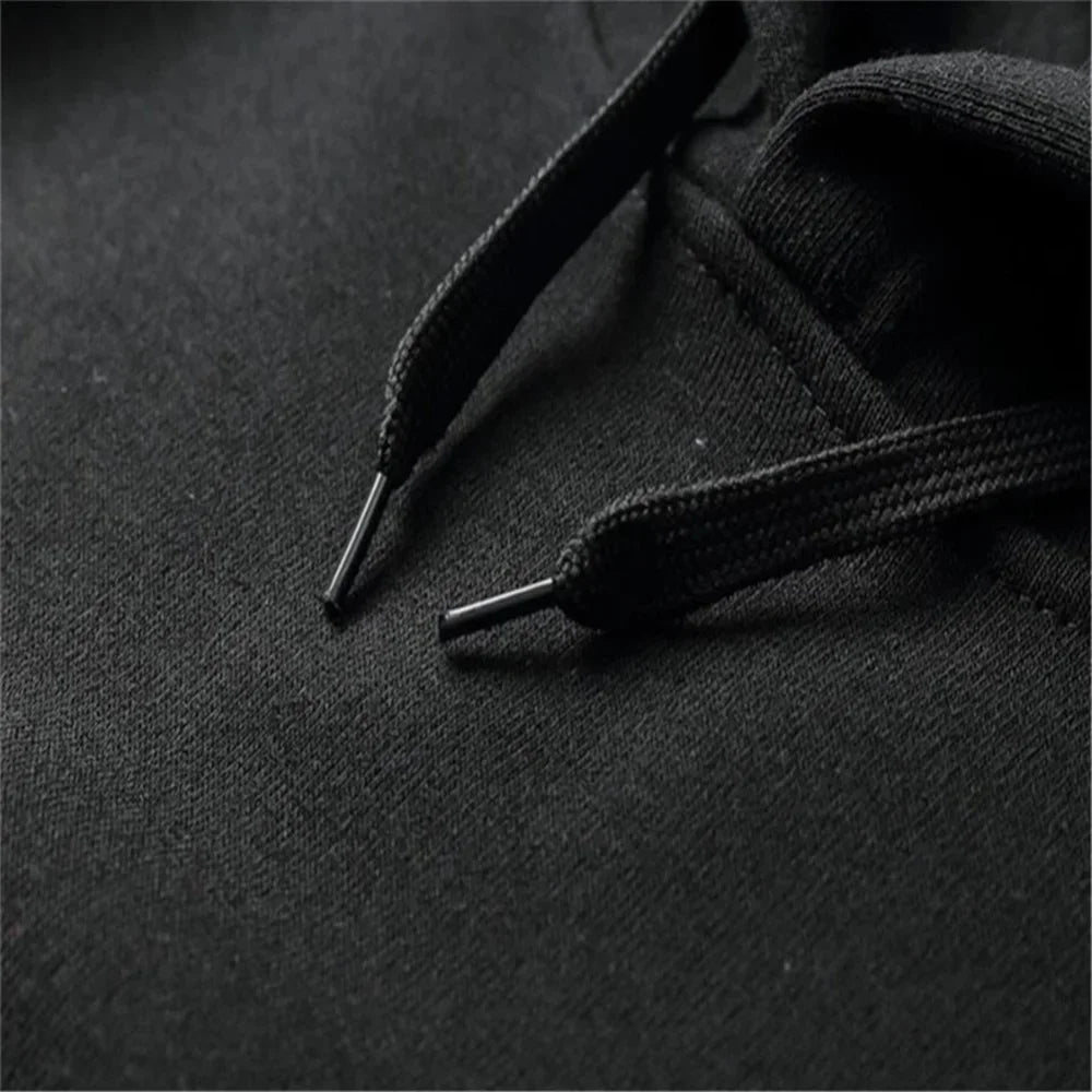 Women's Autumn and Winter Casual Fashion Loose London England Print Hooded Drawstring Long Sleeved Warm Pullover