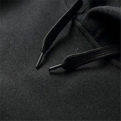 Women's Autumn and Winter Casual Fashion Loose London England Print Hooded Drawstring Long Sleeved Warm Pullover