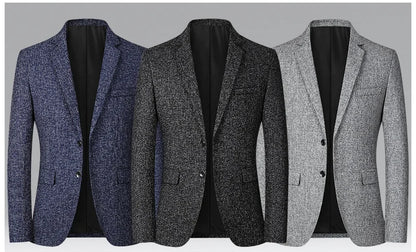 New Men Business Social Suit Slim Fit Jacket Black / Navy / Grey Fashion Simple Homme Wedding Prom Party Dress Blazers Coats
