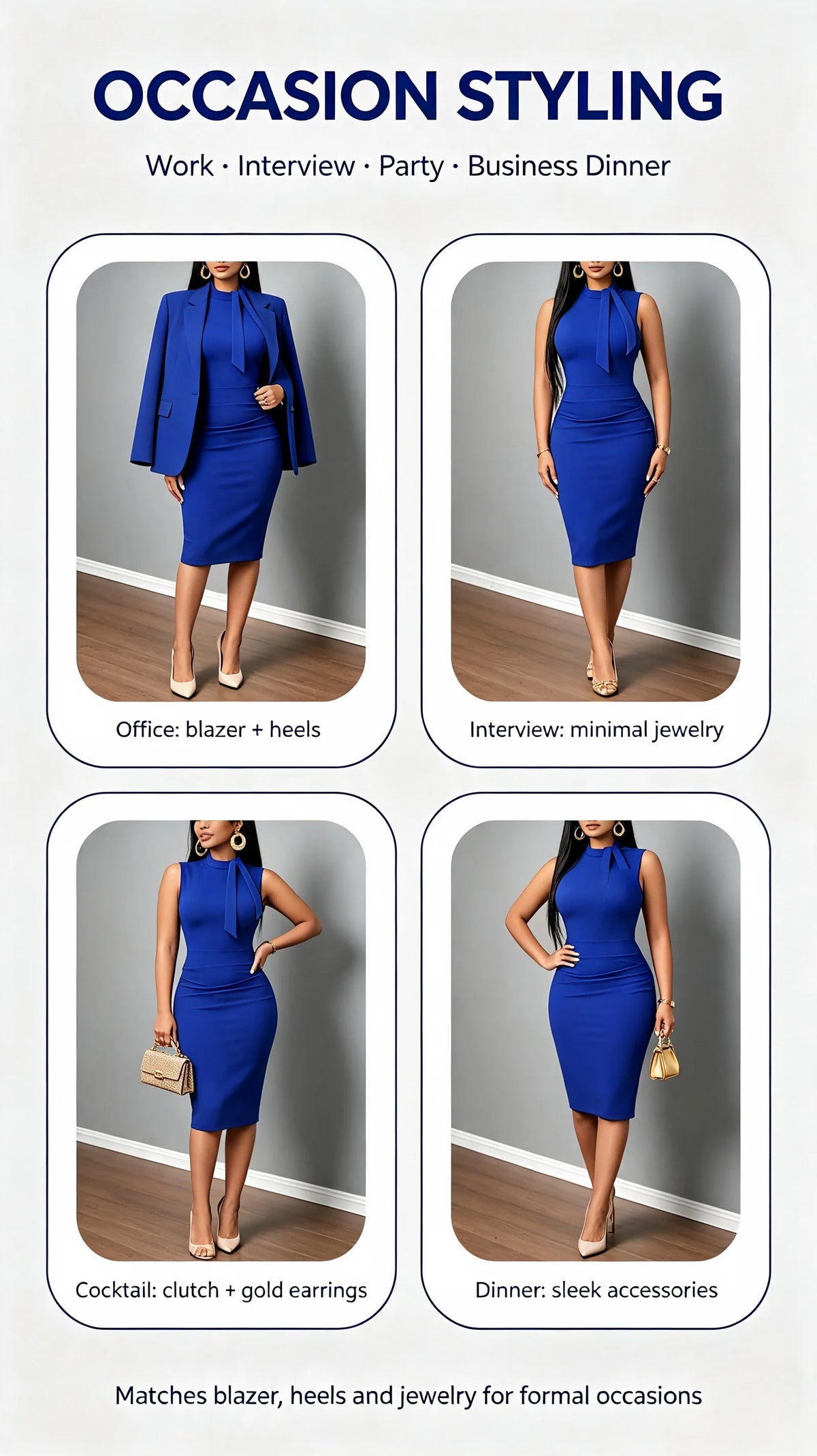 Sleeveless Tie-Neck Bodycon Midi Dress
