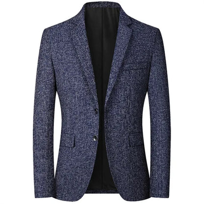New Men Business Social Suit Slim Fit Jacket Black / Navy / Grey Fashion Simple Homme Wedding Prom Party Dress Blazers Coats