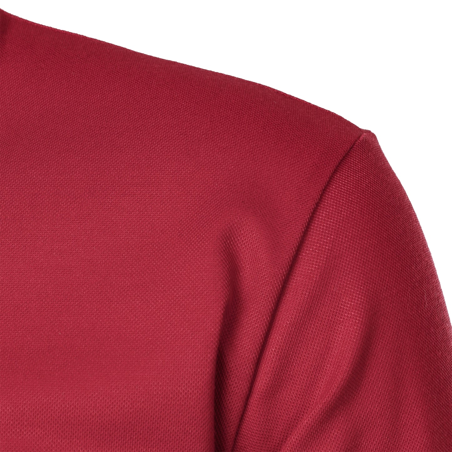Men's short-sleeved stand-up collar top casual fashion daily solid color short-sleeved stand-up collar T-shirt casual top