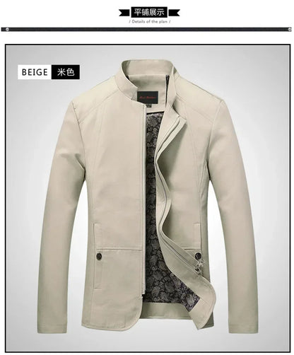 Men's fashion Jacket coats male Jacket Full Zip Windproof Work Coat blazer Outwear coats Men's Bomber Zipper Jacket Male