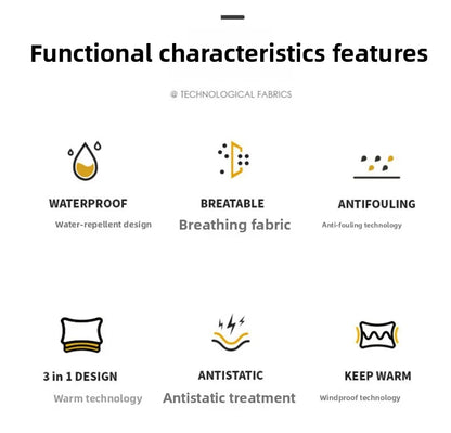 Men's hooded warm short jacket winter zipper pocket jacket outdoor sports and leisure work clothes windproof cotton jacket