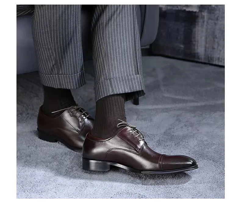Fashion Business Dress Men Shoes Formal Slip On Dress Shoes Mens Oxfords Footwear High Quality Leather Shoes For Men Loafers
