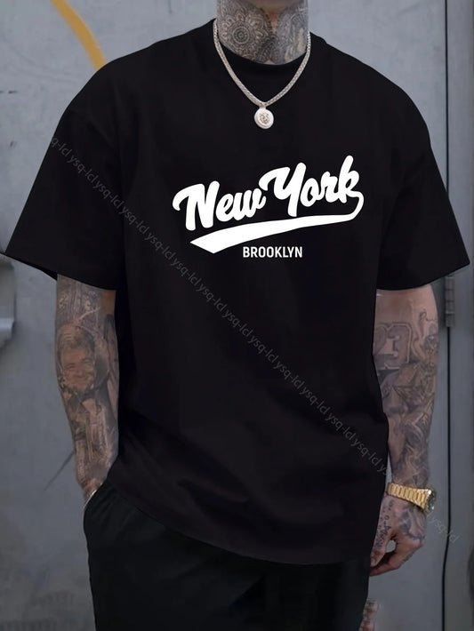 The Printed Men's Short-sleeved T-shirt Is A Fashionable and Casual Sports Top Suitable for Summer Men and Women T-shirts