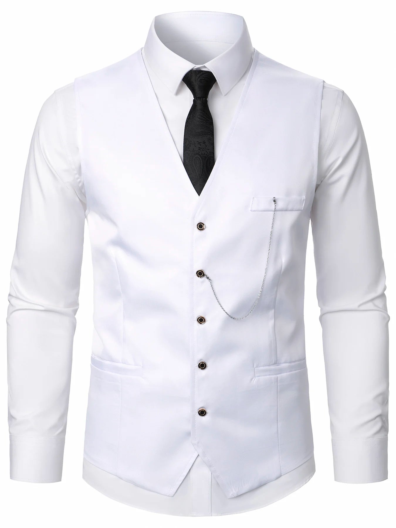 Men Suit Vest Coat Stripe Fabric Open Button Design Classic Design Causal  Business Fashion Slim Fit Men Suit