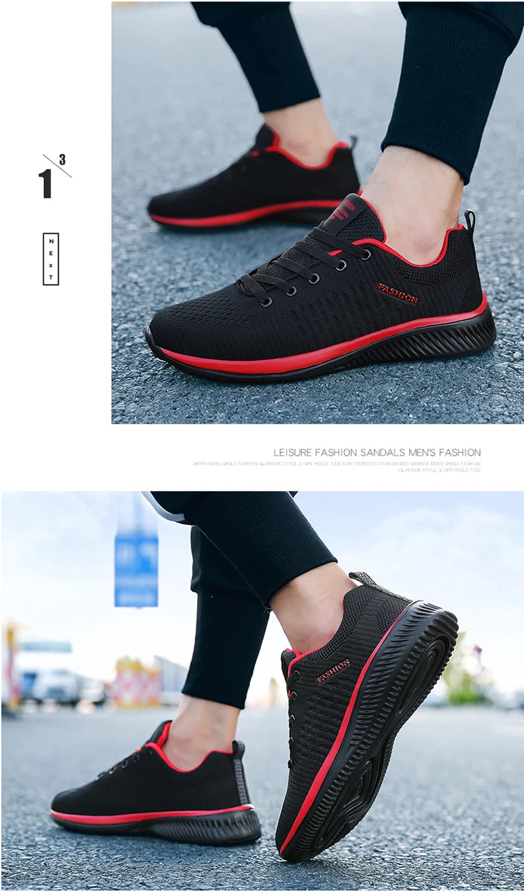 Men Running Shoes Breathable Light Comfortable Men's Casual Shoes Tenis Outdoor Slip On Walking Sneakers