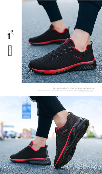 Men Running Shoes Breathable Light Comfortable Men's Casual Shoes Tenis Outdoor Slip On Walking Sneakers