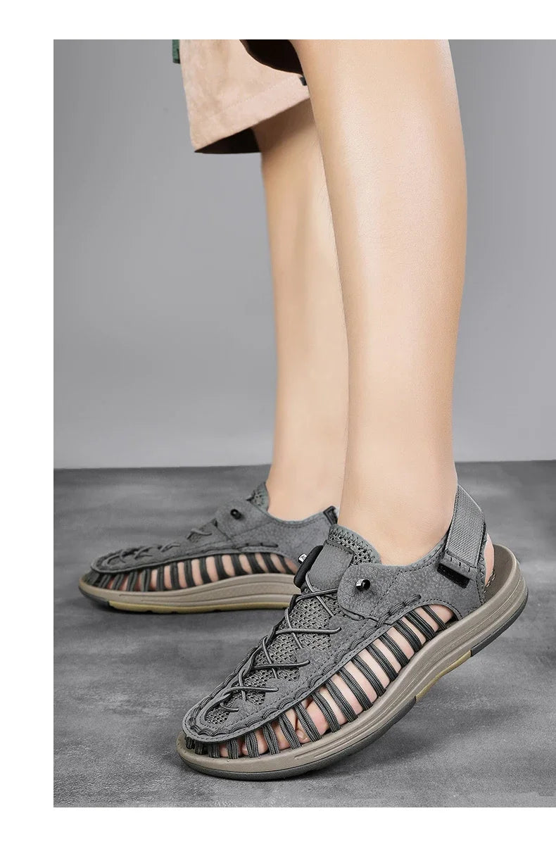 Summer New Sandals Men's Brand Designer Fashion Casual Outdoor Waders Large Size Hand-woven High Quality Beach Sandals For Men