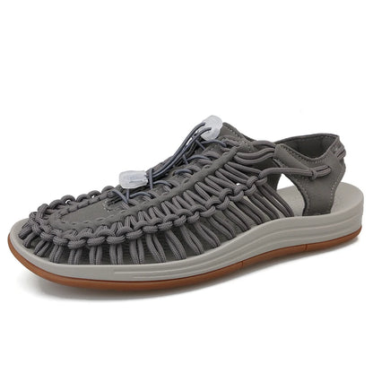 Men Sandals Summer Weave Shoes Boys Sandal Mens Sandles Outdoor Breathable Comfort Slip On Plus Big Size 45 46 Sandalias Hombre