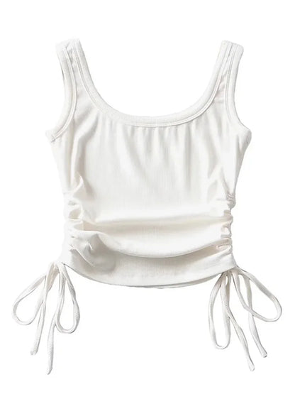 Girls' Casual Two-Side Drawstring Top
