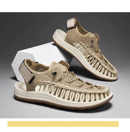 Summer New Sandals Men's Brand Designer Fashion Casual Outdoor Waders Large Size Hand-woven High Quality Beach Sandals For Men