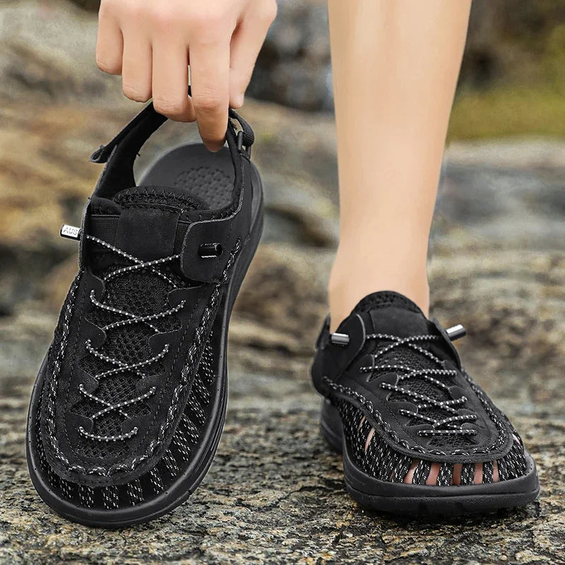 Summer New Sandals Men's Brand Designer Fashion Casual Outdoor Waders Large Size Hand-woven High Quality Beach Sandals For Men
