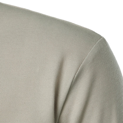 Men's short-sleeved stand-up collar top casual fashion daily solid color short-sleeved stand-up collar T-shirt casual top