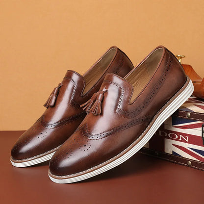 Luxury Leather Shoes New fashion Cowhide Pointed Toe British Business Formal Men's Leather Shoes Wedding Shoes Office Shoes