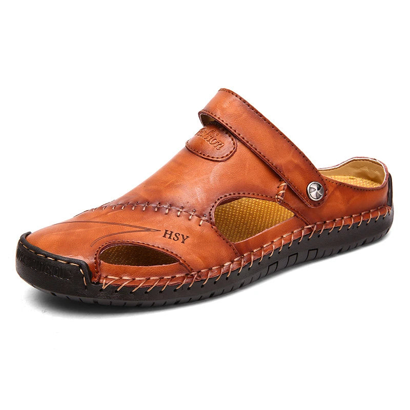 Sandals Men's Summer Style Student Open Toe Casual Versatile Magic Post Ultra Light And Soft Non-Slip Beach Shoes Fashionable