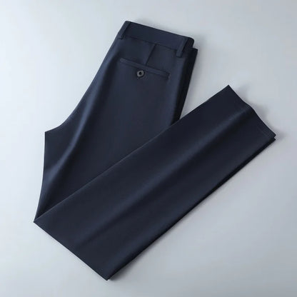 Male Pants Stretch Solid Black Smart Casual Men's Trousers Office Quick Dry Suit Pants New Spring Autumn Korean Straight Pants