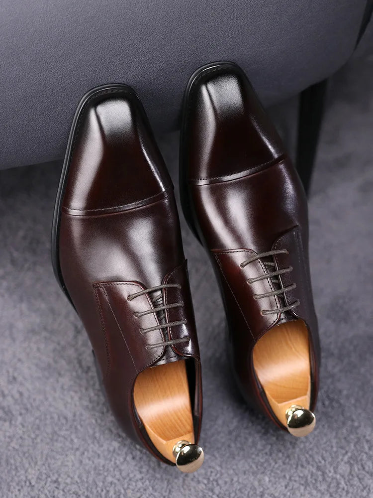 Fashion Business Dress Men Shoes Formal Slip On Dress Shoes Mens Oxfords Footwear High Quality Leather Shoes For Men Loafers