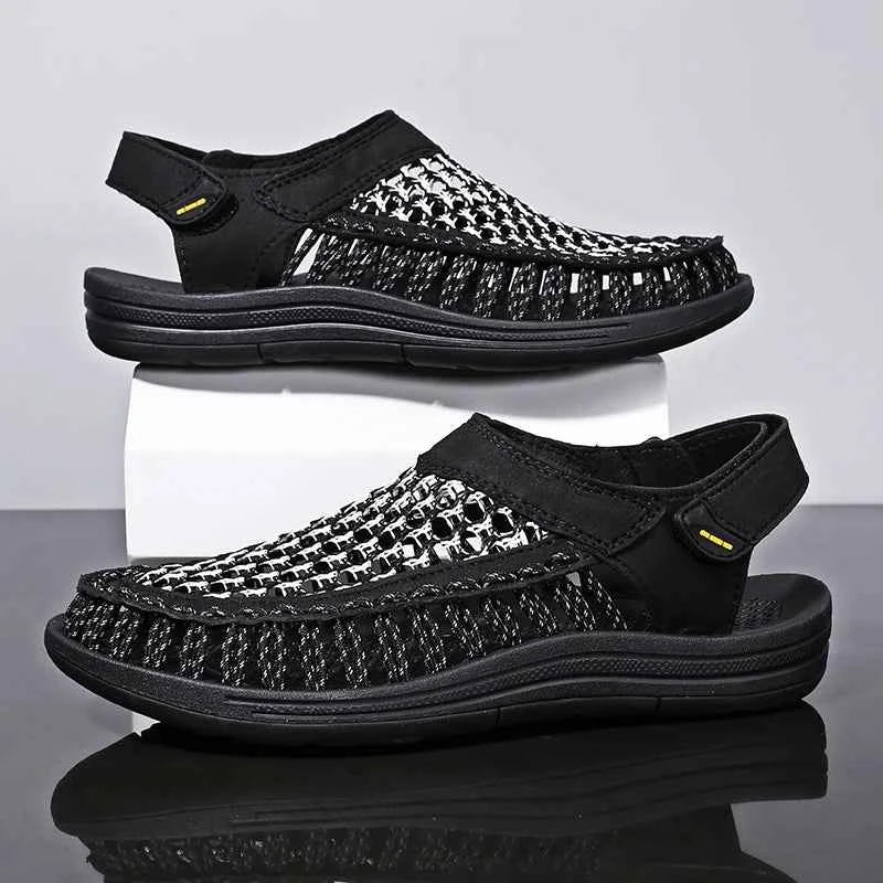 Summer New Sandals Men's Brand Designer Fashion Casual Outdoor Waders Large Size Hand-woven High Quality Beach Sandals For Men