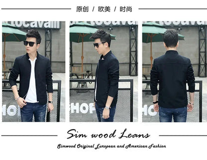 Men's fashion Jacket coats male Jacket Full Zip Windproof Work Coat blazer Outwear coats Men's Bomber Zipper Jacket Male