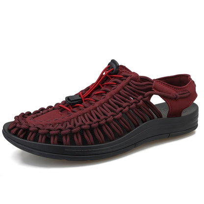 Men Sandals Summer Weave Shoes Boys Sandal Mens Sandles Outdoor Breathable Comfort Slip On Plus Big Size 45 46 Sandalias Hombre