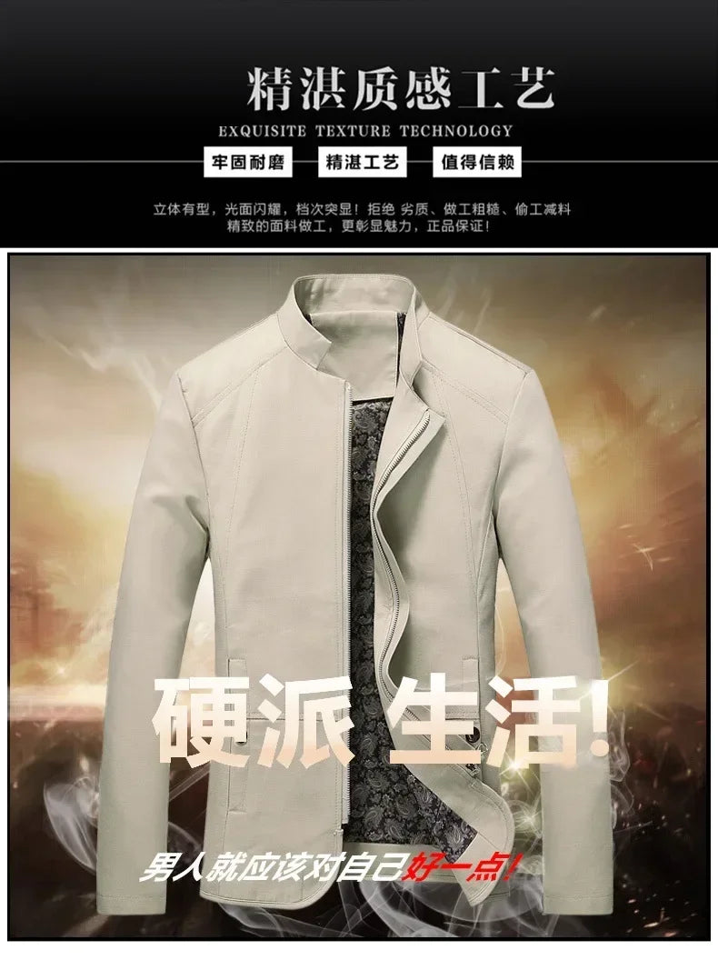 Men's fashion Jacket coats male Jacket Full Zip Windproof Work Coat blazer Outwear coats Men's Bomber Zipper Jacket Male