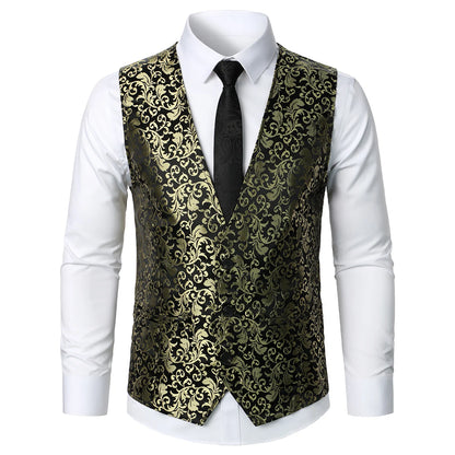 Men Suit Vest Coat Stripe Fabric Open Button Design Classic Design Causal  Business Fashion Slim Fit Men Suit