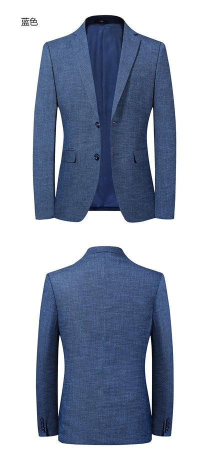 Men Blazers Turn Down Collar Suits Business Jackets Blazer Cardigan Single Breasted Long Sleeve Outerwear Summer Slim Fit