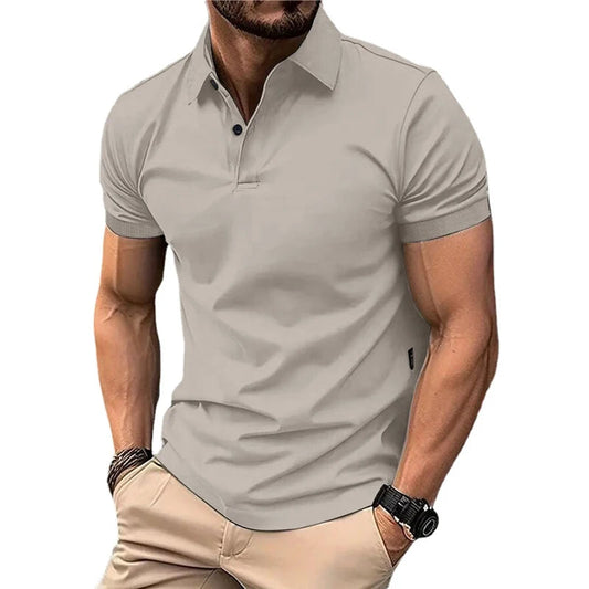 Solid Color Polo Shirt